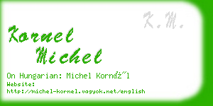 kornel michel business card